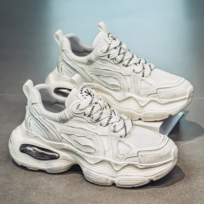 Personalized Brush Color Mesh Casual Height Increasing Men's Sneaker